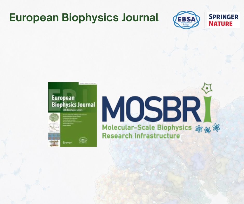 EuroBiophysJ's tweet photo. Published in June, Volume 55, Issue 3 of EBJ highlights the MOlecular-Scale Biophysics Research Infrastructure (MOSBRI), bringing together research, methods and resources.  

Explore the issue and its 16 contributions: https://t.co/KWxkTomBtA https://t.co/FnWYupuLiH