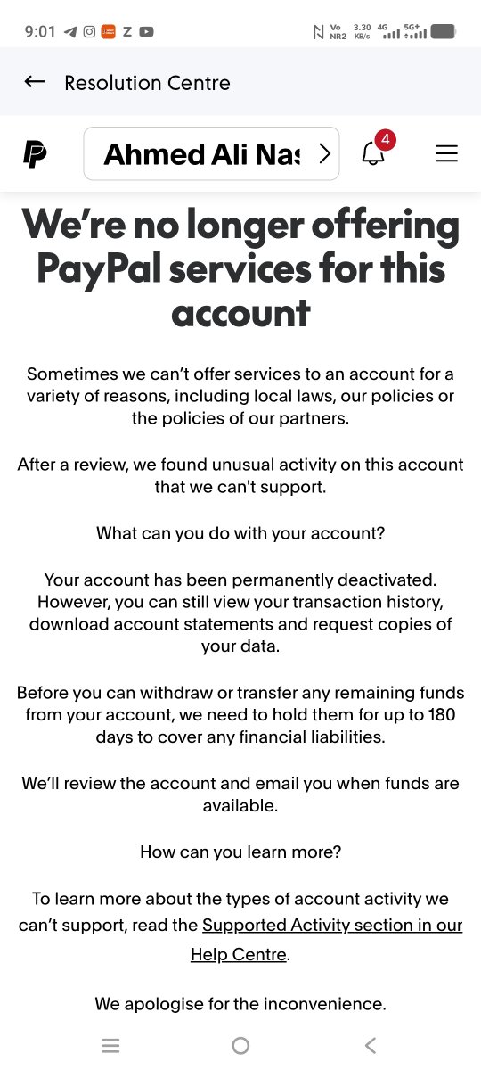 indian060198's tweet photo. @PayPal Without any reason @PayPal @AskPayPal https://t.co/AGIAm5DDyS