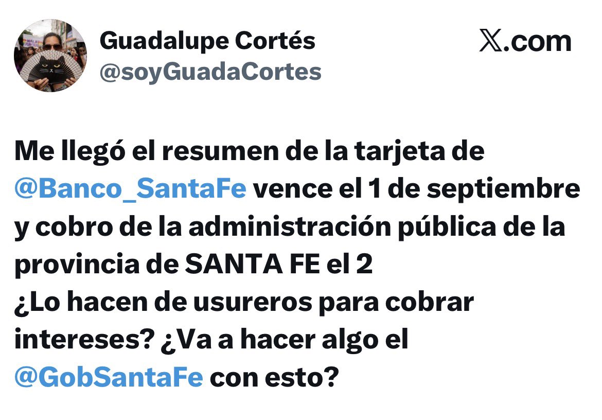 celiaarena's tweet photo. ¿Llegás a pagar la tarjeta antes de cobrar el sueldo? 

Presentamos un pedido de informes en @CamaraDipSF 
para que el gobierno, por intermedio del organismo que corresponda, solicite al @Banco_SantaFe que, en su carácter de agente pagador de
empleados públicos provinciales, 
explique por qué adelantó el vencimiento de los resúmenes de tarjeta de crédito al 1° de septiembre.

Esta decisión unilateral afecta de lleno a miles de empleados públicos, docentes, personal de salud, policías y jubilados que perciben sus haberes después de esa fecha.

No es falta de voluntad de pago, es una imposibilidad material:
Se coloca a los usuarios en situación de incumplimiento involuntario. Afecta de forma directa la organización de las economías  familiares.

Cuidar el bolsillo de las familias santafesinas también es garantizar previsibilidad y transparencia.