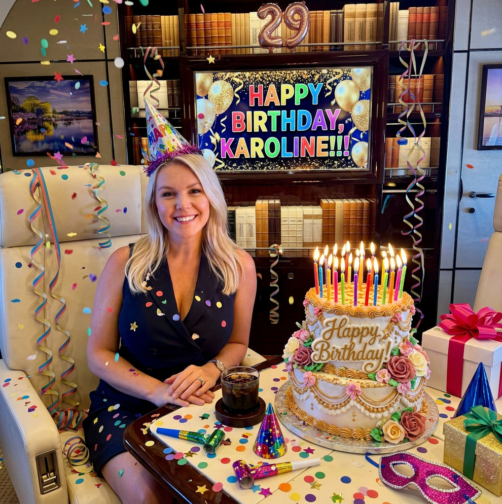 PapiTrumpo's tweet photo. HAPPY BIRTHDAY, KAROLINE!!!🎂🥳🥳🥳 https://t.co/8hFj5cEXTw