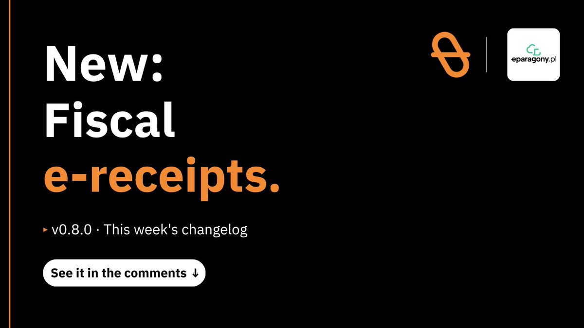 openlinkerio's tweet photo. 🚀 v0.8.0: Polish fiscal e-receipts are here - standalone, not tied to one integration.
Also: batch publishing now resumes after a failure instead of starting over.
📄 Changelog in the comments.
#ecommerce #fiskalizacja #allegro #erli https://t.co/Swjrn9m9Hx