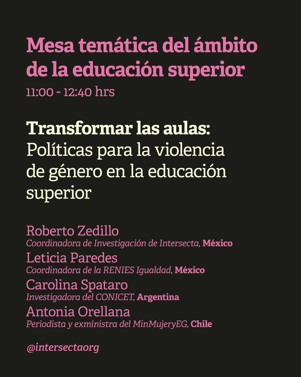 intersectaorg's tweet photo. Acompáñanos este jueves a reflexionar sobre la violencia de género y algunas de las políticas implementadas para hacer frente a ella en distintos países de América Latina. Aquí te compartimos el programa detallado de actividades: https://t.co/KXlKIZSwzB