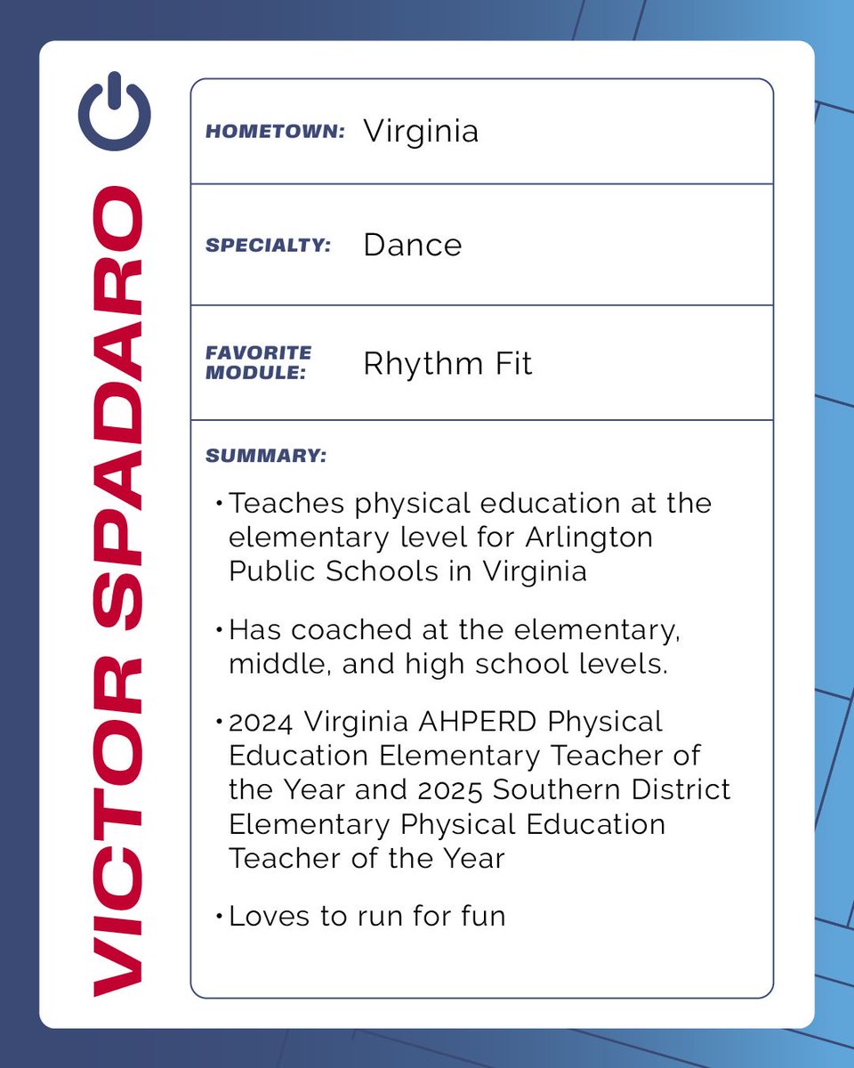 OPENPhysEd's tweet photo. ⚡ It’s #MeetUsMonday!
Meet Victor Spadaro, one of the amazing educators on the OPEN National Training Team! 🙌

Take a look to learn more about Victor and what he brings to the OPEN community.
#PhysEd #teachershelpingteachers https://t.co/kitYHkorZ7