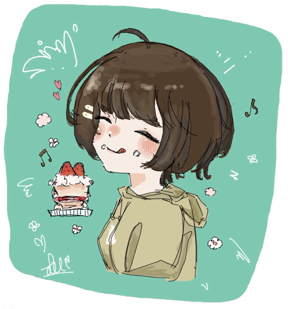 ReL_otonosei2's tweet photo. #プロテインザスバル  #絵チャ 
ケーキうめうめ～✨ https://t.co/XNKMTdkI9p