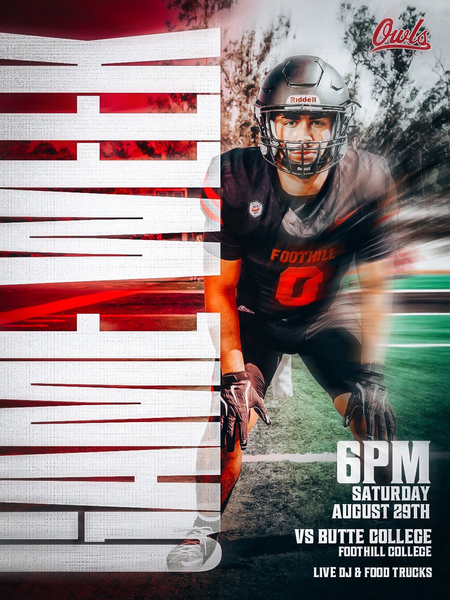 OwlFootball_'s tweet photo. Game Week is officially here! Join us this Saturday at 6pm on the Loop for the Blackout as the Owls kick the 2026 season off against Butte College. 🦉 #LoopRoad https://t.co/8ZB8kPzaqQ