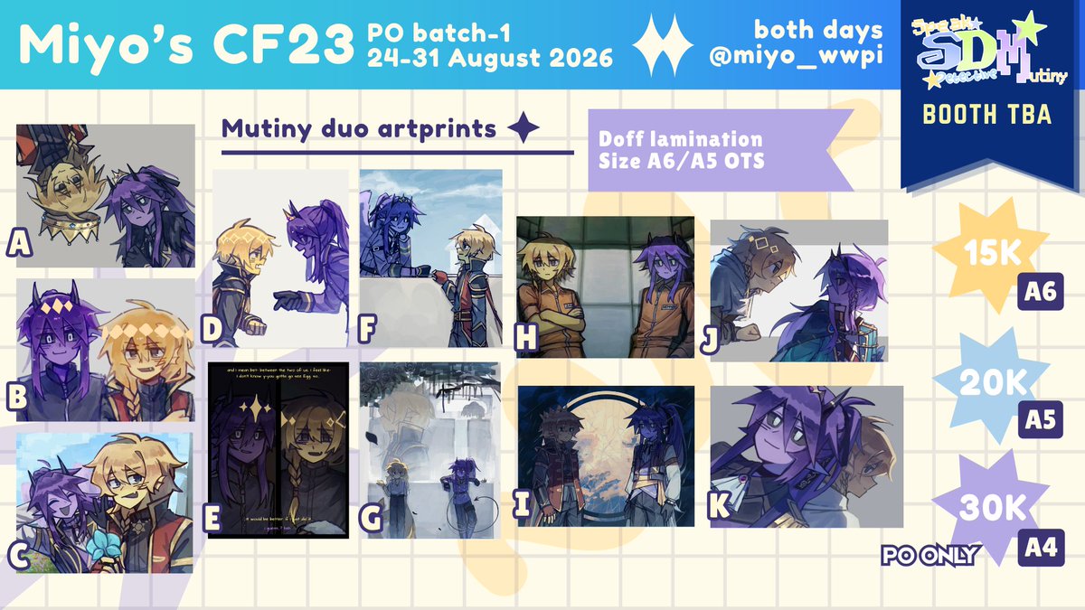 miyo_wwpi's tweet photo. Hello!! this is my #CF23 pre-order batch 1
[❤️&amp;🔁appreciated!]

🗓️: 24 - 31 Augustus
📌: Both Days
💖: MCYT (UU, Lifesteal, Mutiny duo), YTMCI

🔗link in the replies!!
 #cf23catalogue #mcyt https://t.co/LPjwltjS59