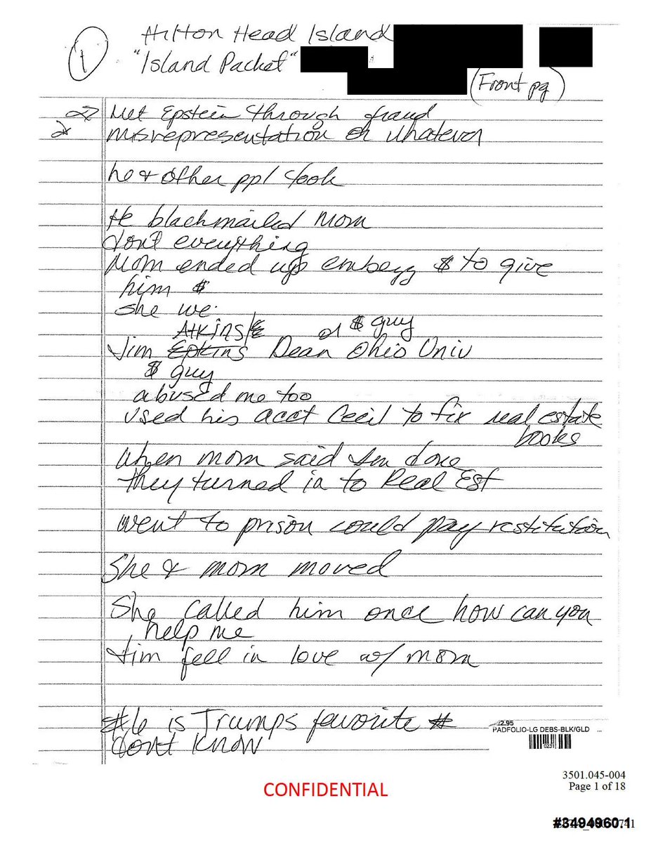 daviddunn177's tweet photo. Jeffrey Epstein took a girl somewhere between 13-15 years old from his island to New York City and introduced her to his best friend, Donald Trump.

There were so many girls, the FBI numbered them.

And “#6 is Trump’s favorite.” https://t.co/Zb2gM6dbSK