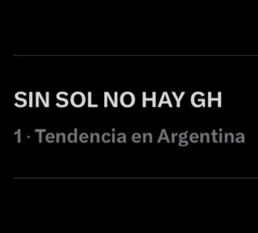itslautrolo's tweet photo. día de eliminación y ‘SIN SOL NO HAY GH’ lidera la tendencia en X. #GranHermano https://t.co/P6Igtzo4eI
