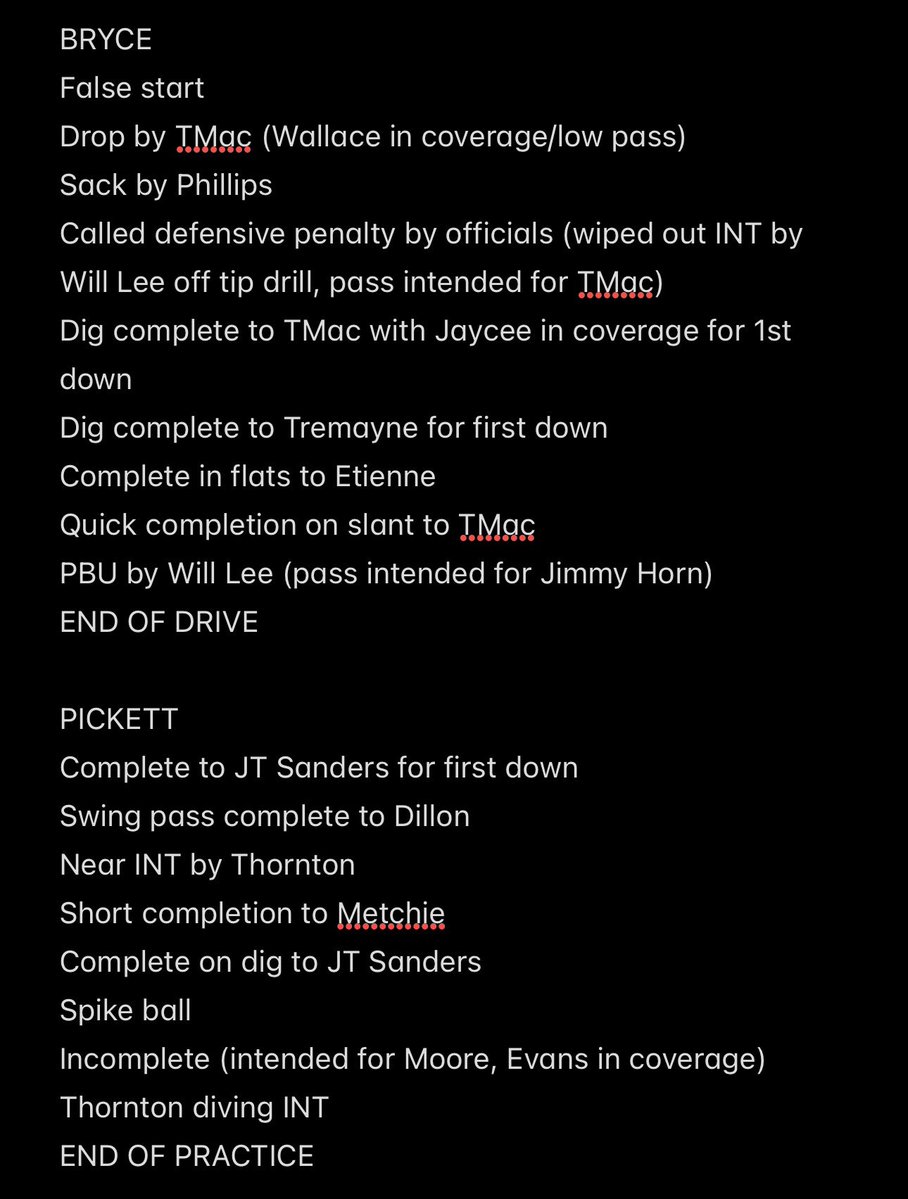 GabeMcDonald_'s tweet photo. #Panthers end practice with a pair of two minute drill series by the starters and backups, recap below.

@CSLonQCN #KeepPounding https://t.co/Hrt3mTZtOG