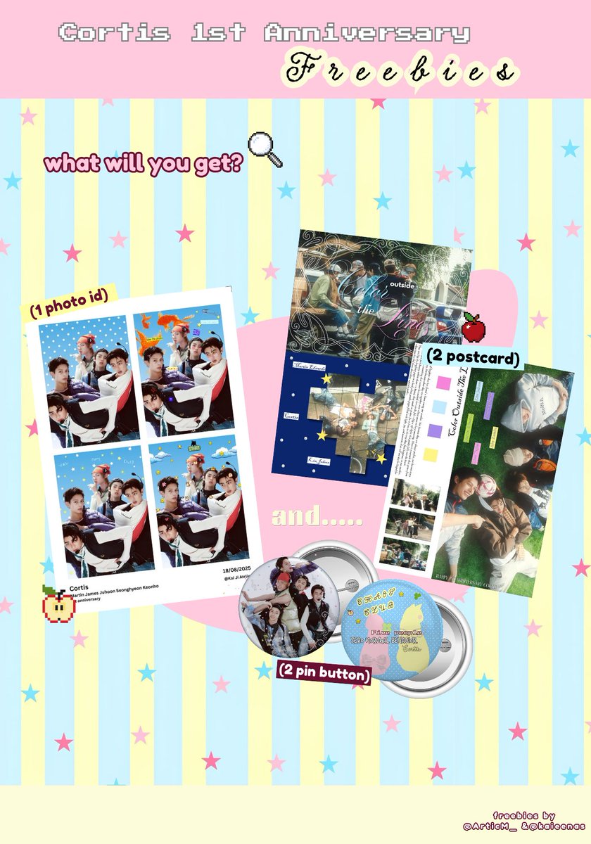 kaieenas's tweet photo. Hallooo!! kita bawa online freebies buat ngrayain cortis 1st anniversary 𐙚₊˚⊹♡

siapa mau??☝🏻
drop ur username yakkk ദ്ദി ˉ͈̀꒳ˉ͈́ )✧ ♡

freebies by @ArticM_ &amp; @kaieenas ୨୧ ˚₊‧ https://t.co/GByHpTQBMf