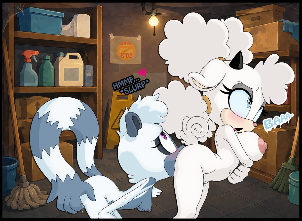 R02Zeta's tweet photo. Tangle helping the sheep to release some stress, another day on the Diamond Cutters I guess. https://t.co/MASluA2jZz