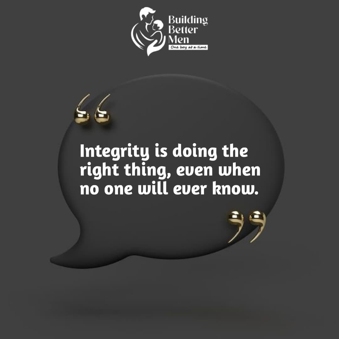 BBettermen06's tweet photo. Integrity is more than simply doing the right thing when people are watching.

It is easy to appear honest, responsible, and principled when there are people around to notice. But the real test comes when nobody is watching and you have every opportunity to do otherwise. https://t.co/2qsiTrzHqJ