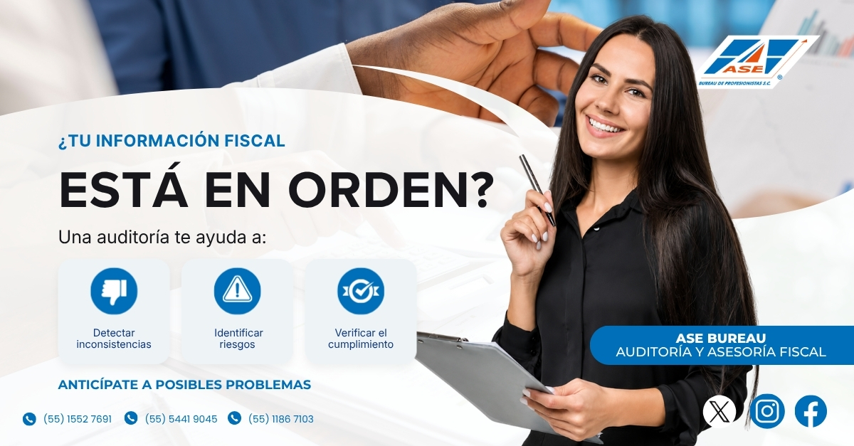 AseContadores's tweet photo. Revisar hoy puede evitar problemas mañana.
Una auditoría fiscal te permite conocer el estado de tu información, detectar posibles inconsistencias y tomar decisiones con mayor seguridad.

(55) 1552 7691 • (55) 5441 9045 • (55) 1186 7103
https://t.co/ywBt5yhsF7 https://t.co/jR5m7PkOiB