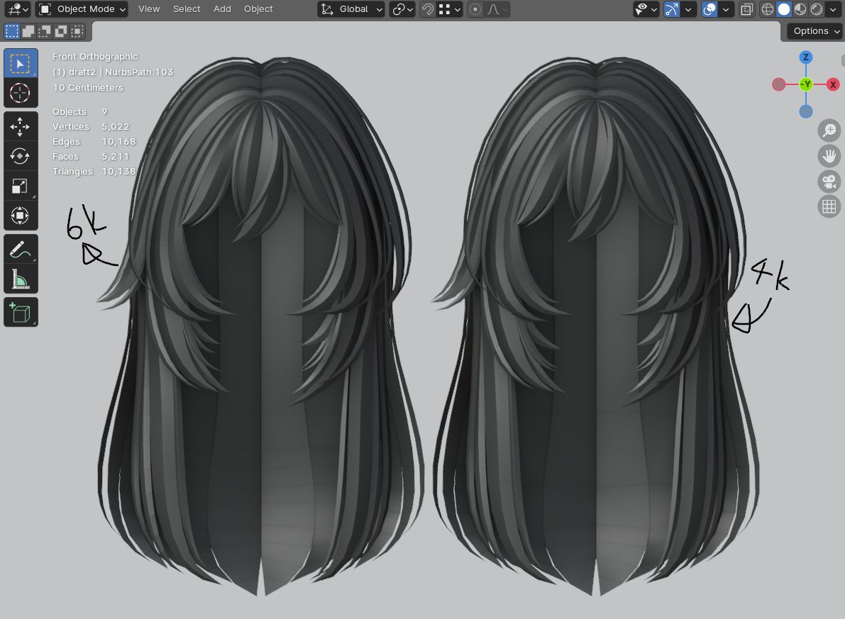 AprilBunnz's tweet photo. 1st hair after a 2 months break
my brain is fried after merging >꒳< can u tell the difference?   #robloxugc #roblox #blender3d #robloxdev https://t.co/ZXF1wJfdIu