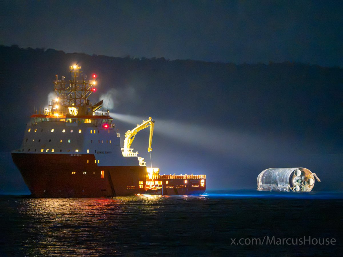cb_doge's tweet photo. BREAKING: Starship will be carried home to Starbase, Texas, on a massive 48,000-ton semi-submersible vessel called Boskalis Forte.

SpaceX’s Ship 40 will be lifted from the ocean off Christmas Island, an Australian territory, and carried home to Starbase, Texas, aboard a massive 48,000-ton semi-submersible vessel.

After Starship survived its Flight 13 splashdown and spent more than three weeks at sea, SpaceX worked with the Australian Space Agency and the federal government to tow the 52-meter spacecraft to the island’s Flying Fish Cove.

Forte will submerge its cargo deck beneath the water, position Starship above it, and then rise, lifting the spacecraft from the ocean for transport. Recovering it will give SpaceX engineers invaluable data from its spaceflight and reentry.