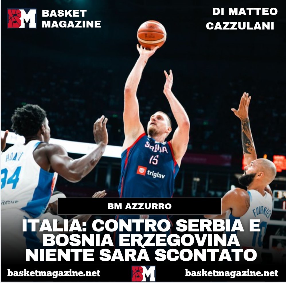 MatteoCazzulani's tweet photo. 🔍🏀
Quali sono i punti di forza di Serbia e Bosnia Erzegovina, le avversarie dell'Italia nella finestra FIBA di fine agosto per le qualificazioni ai mondiali?

Ne ho scritto su 'Basket Magazine’ 👇

https://t.co/VUGQSIACUW

#ItalBasket #FIBAWC #WCQualifiers #KSS #KSBiH https://t.co/yyQhhql9Sr