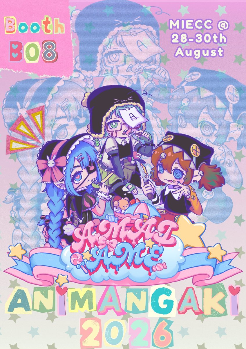 AmaiAme9904's tweet photo. [Animangaki Catalogue 2026]

< 💖🔁are appreciated > This is our first time boothing at @animangaki !

We'll be at B08!
📍MIECC

Preorder are avaliable til 27th August, feel free to drop us a dm! Mail Order are open as well !

(Cash Payment are appreciated on site🥺)
 
1/2 https://t.co/rvqbRPAXRC