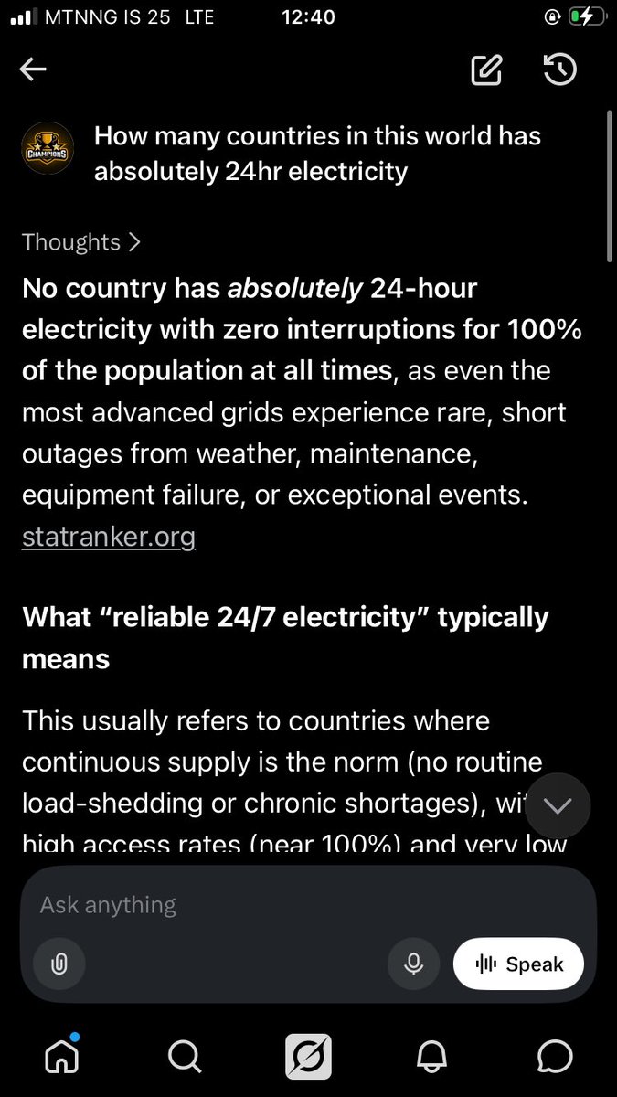 champfiree's tweet photo. @Justin_no_lake @kriss520147052 @Ada_Daddyya Lol 😂 incase you don’t know the only countries that has close to 24/7 electricity is South Korea,Qatar,Saudi Arabia most have lot of power outages incase you think power outages is something special it is is something we get on regular in Nigeria which we say nepa took light https://t.co/HBqPULfI2V