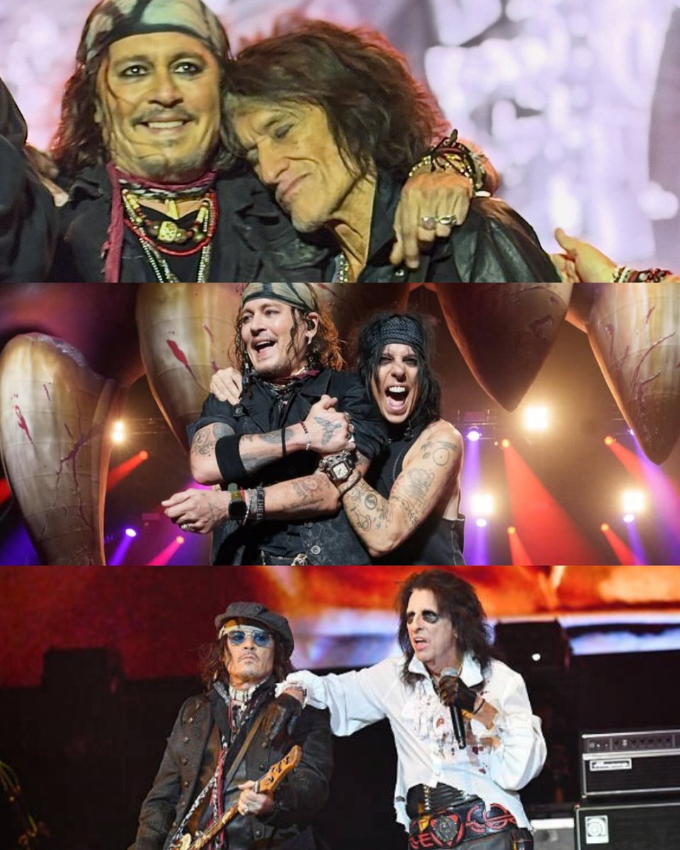 johnny_depp876's tweet photo. The Hollywood Vampires are something very special to me. It’s more than simply getting on a stage and playing music together it’s about friendship, trust, laughter, and that feeling of being part of a proper band. Alice, Joe,Tommy and the rest of the crew are extraordinary. https://t.co/IP38iH08D4