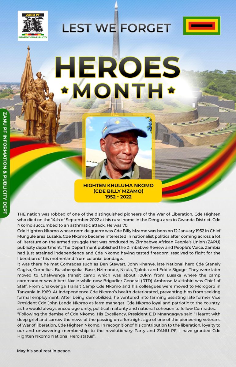 ZANUPF_Official's tweet photo. LEST WE FORGET https://t.co/BjT9X8iMcl