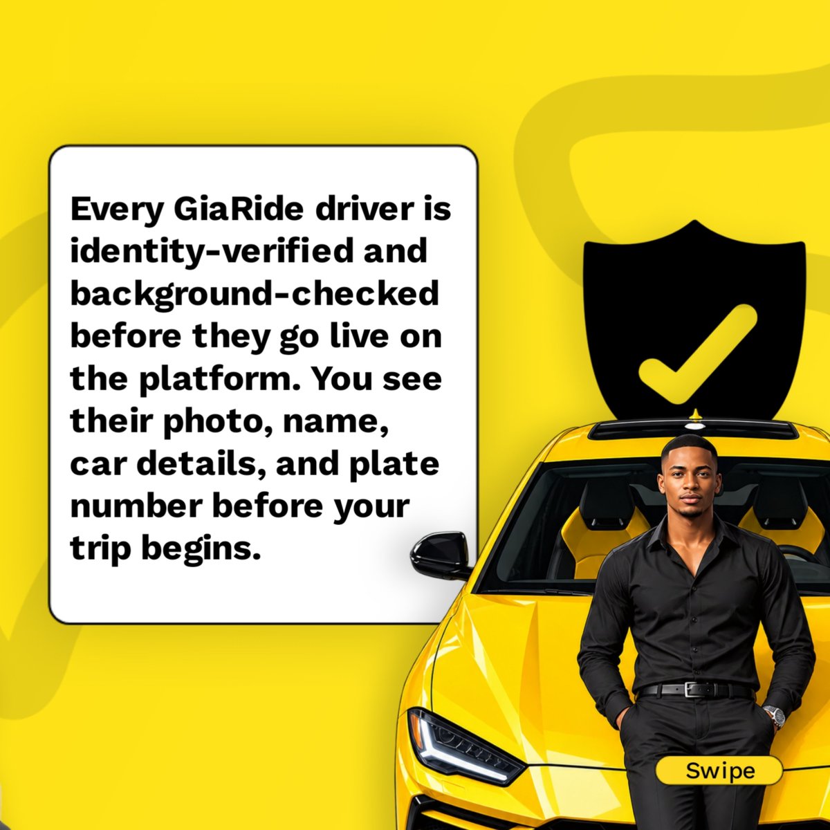 gia_ride's tweet photo. GiaRide safety features at launch 
✅ Driver identity verified before activation
✅ Real-time GPS on every trip
✅ One-tap in-app SOS
✅ Live trip sharing with trusted contacts
✅ Post-trip driver rating and review
Built in. Not optional. Not a premium tier.
#GiaRide #RideSafe https://t.co/jPsLy0foBZ