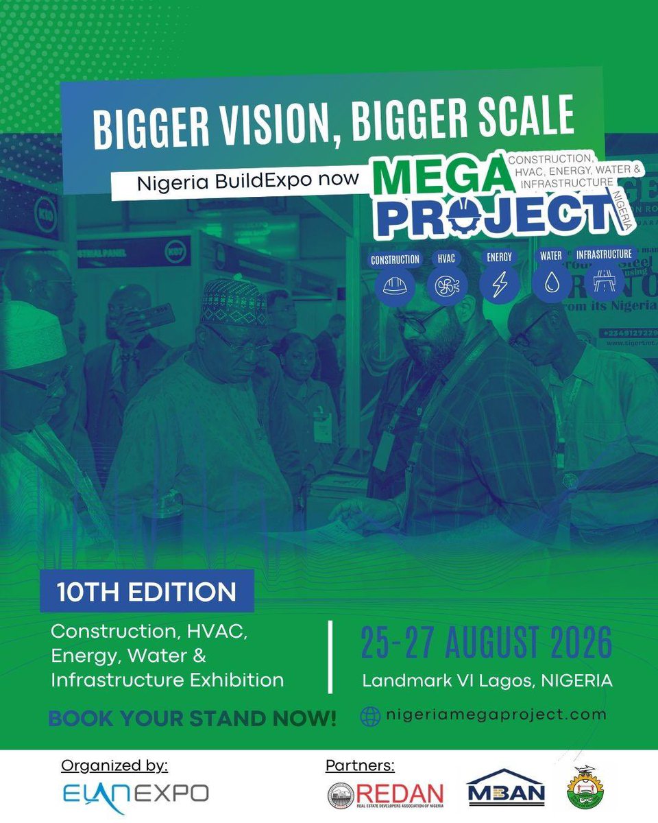 CutStruct's tweet photo. Catch our CEO, John Oamen, live on stage this week! This is a conversation you cannot afford to miss. https://t.co/4Gje2zvokc

#Cutstruct #NigeriaMegaProject #BuildExpo2026 GM GM https://t.co/rYIOWxv5s3