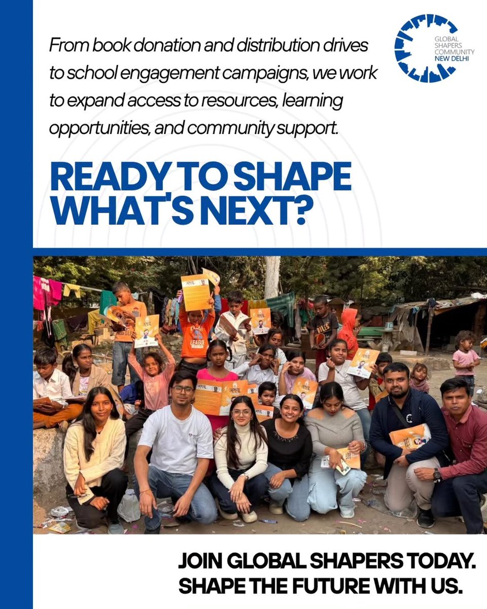 GSCNewDelhi's tweet photo. A community of young people. 

Different perspectives. One shared purpose.

We’re Global Shapers New Delhi, working together to turn ideas into action and create meaningful change in our communities.

#GlobalShapers #NewDelhi #ShapersAct https://t.co/SXvuHRklN3