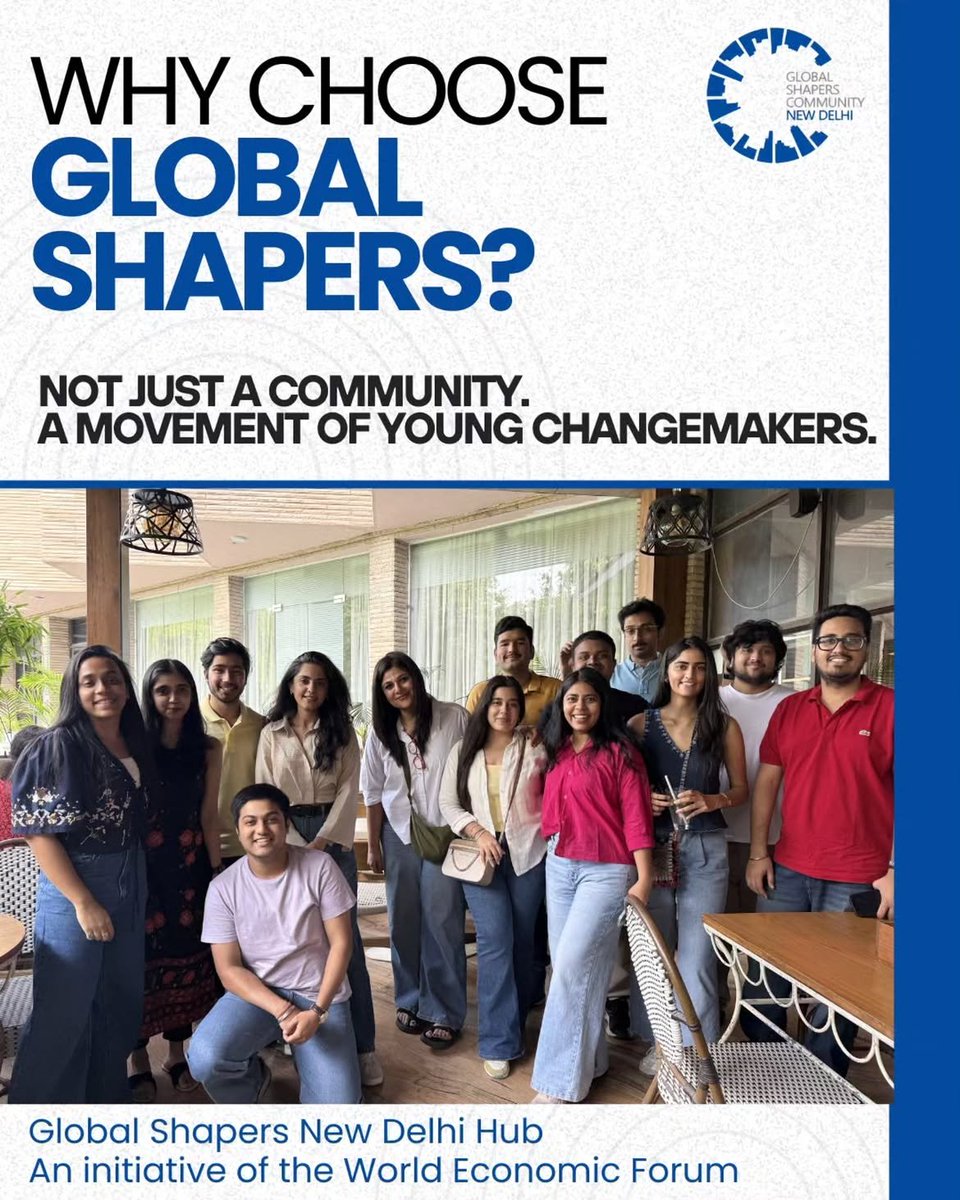 GSCNewDelhi's tweet photo. A community of young people. 

Different perspectives. One shared purpose.

We’re Global Shapers New Delhi, working together to turn ideas into action and create meaningful change in our communities.

#GlobalShapers #NewDelhi #ShapersAct https://t.co/SXvuHRklN3