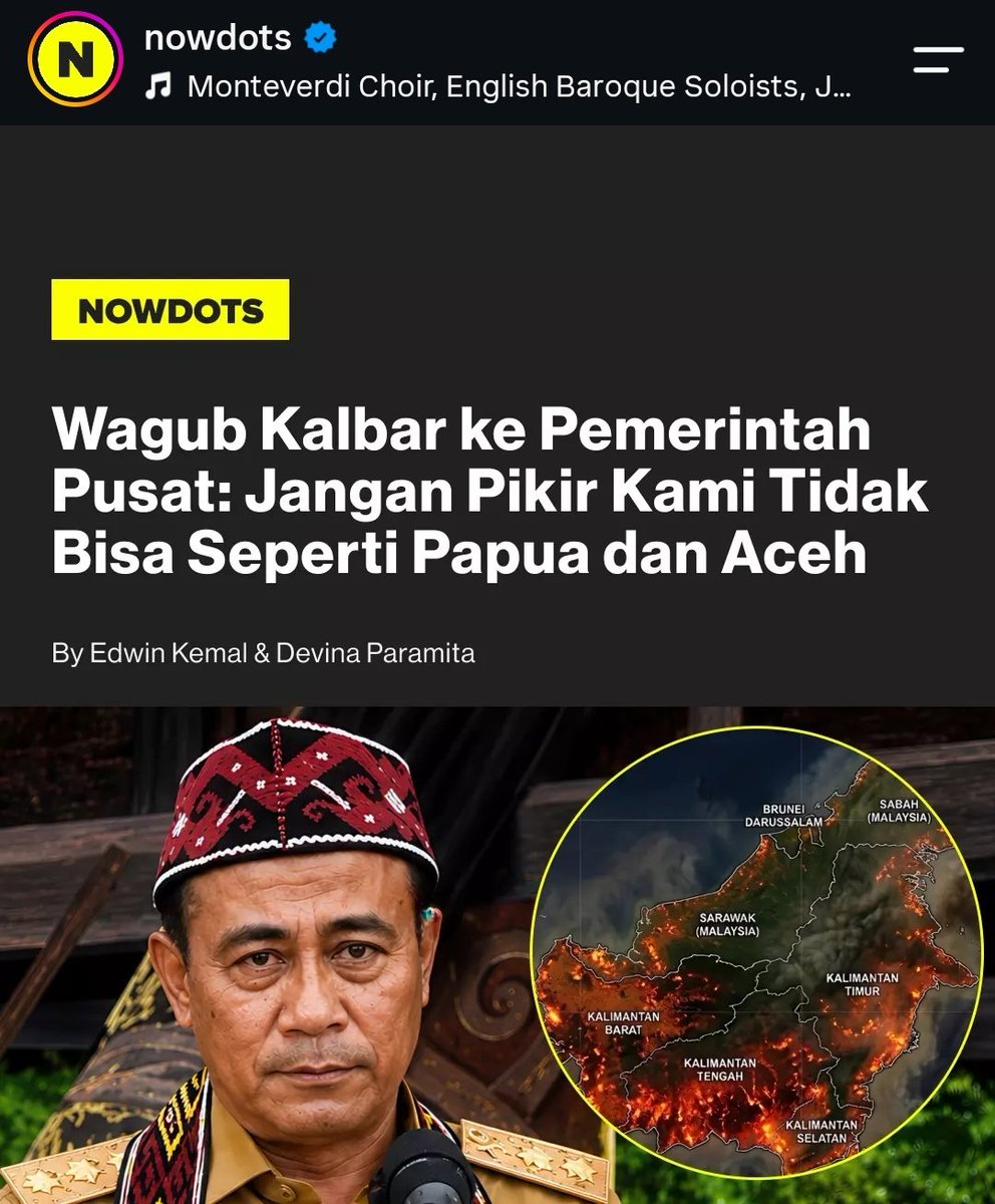 txtpersahaman's tweet photo. ngeri juga nih Wagub Kalbar Krisantus Kurniawan berani nantang pusat:
> kemarahannya meledak karna Kalbar gudang SDA super kaya (emas, bauksit, silika, batu bara, sampe kebun sawit seluas 1,11x Pulau Jawa), tapi rakyatnya banyak yang miskin dan malah 'mati di lumbung padi'
> dia nyodorin bukti miris pas kunker ke Kapuas Hulu, nemuin 34 jembatan rusak parah sampe mobil kudu dituntun papan kayu biar gk terjun bebas ke sungai
> Krisantus nyentil keras amanat Pasal 33 UUD 1945 yg dinilai cuma jd pajangan, hasil bumi dikeruk ke Jakarta tapi daerah penghasil cuma disisain kemiskinan dan kabut asap