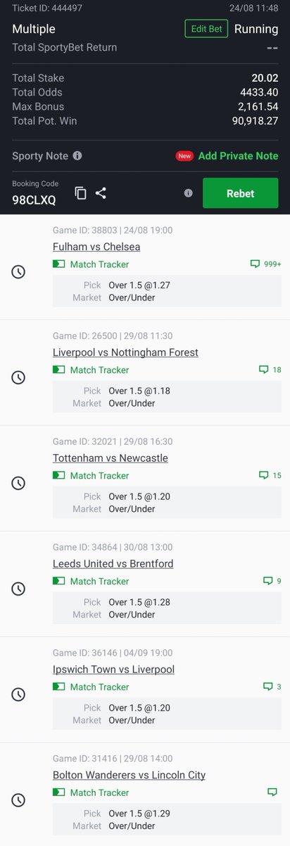 Enocksmith85's tweet photo. Get involve in goals games this season, your luck is now 🤲✨️

✅️4000+ ODDS

Over 1.5 Goals Full-time 💥 👌 https://t.co/ye6Y2KlbHy