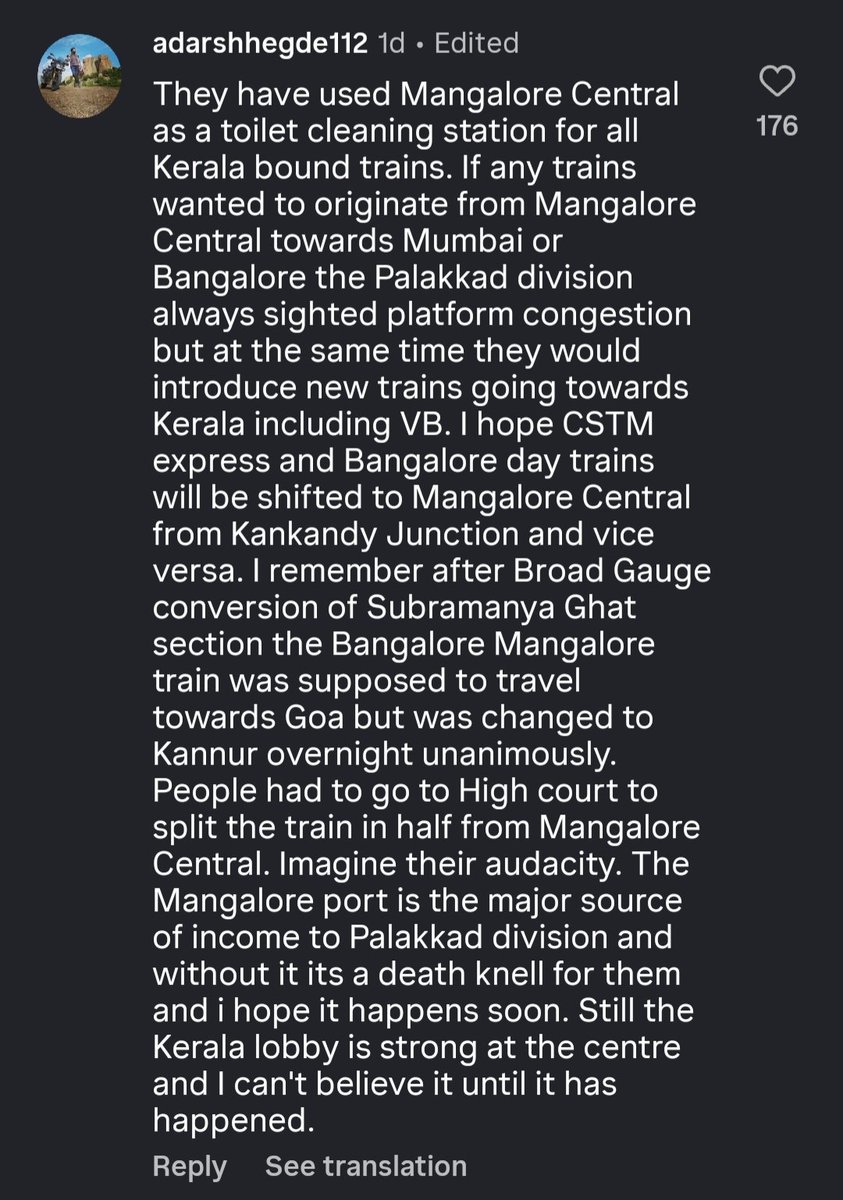 AapathBandhava's tweet photo. This is the true fact. Keralam divisions clearly showed stepmotherly treatment not only to Mangaluru but also Nagercoil in Tamilnadu.

They just wanted huge revenue from these stations but never bothered to improve them instead used them as dump yards. https://t.co/9d5iXZbf8G