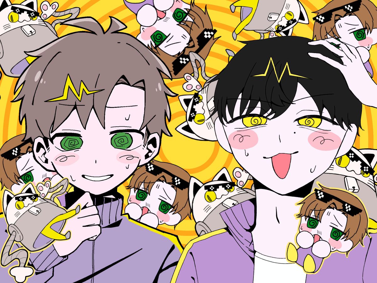 Nuxtusan's tweet photo. テレパシ合作
#成男作画班 https://t.co/Les6d7HRtq