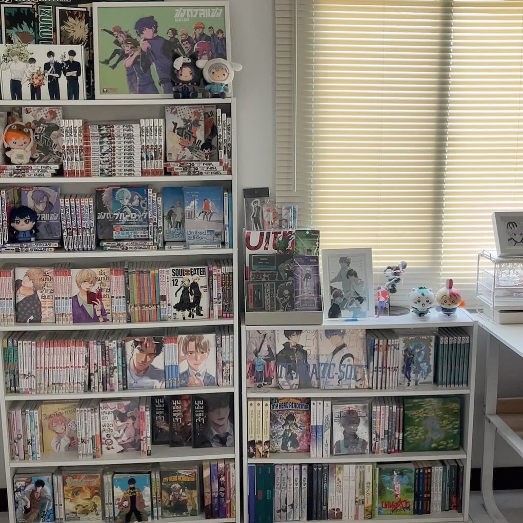 aixxsuu's tweet photo. มีความสุขกับชั้นหนังสือของตัวเองมาก สานฝันวัยเด็ก https://t.co/mteuiWyWMQ