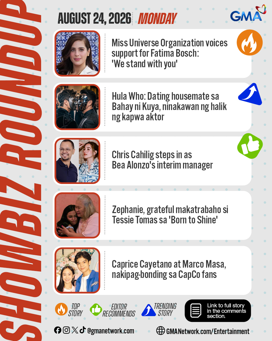 gmanetwork's tweet photo. Narito na ang SHOWBIZ ROUNDUP for today! 

Read more HERE https://t.co/wHuHnmnOFO https://t.co/MEeqoNd35I