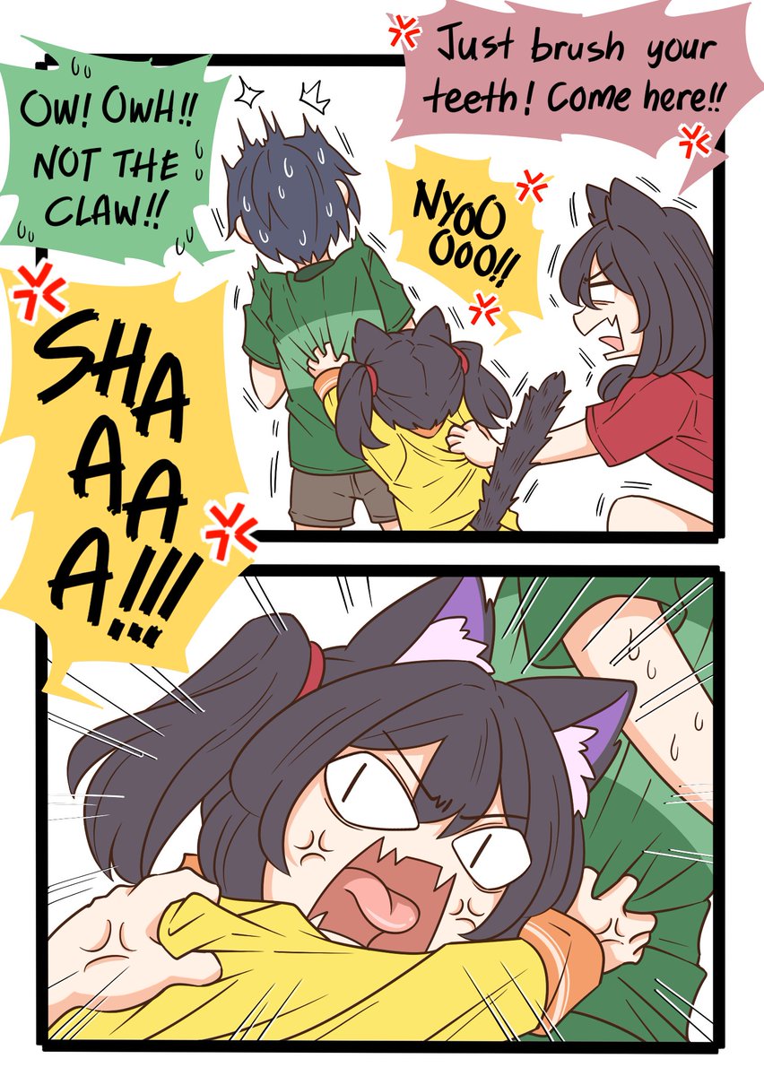 UncleGuin's tweet photo. Ever got caught in real cat fights before? 😾🔪

P/s: I've made an account in Namicomi, you can read this full series there~ 
https://t.co/uJKP0zUhHe

Support me at Kofi: https://t.co/jiy3Aqmj89 https://t.co/5vbCoE3o7x