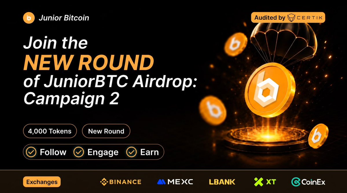 Airdrop6_com's tweet photo. New #airdrop: JBTClabs (Official New Round & Listing On CEX) 
Reward: 8 JBTC (~$15) (New Round)
News: Backers, CertiK
Distribution date: October 15th

🔗Airdrop Link: https://t.co/DsARGaQP2G

1: Complete all task of the airdrop, Check it Daily for more updates
2: New Airdrop rewards will distributed to winner on October 15th
3: Also top 100 referrals will each get more JBTC tokens as rewards
4: First round airdrop winner, distribution start in early September

Round1 winner list: https://t.co/vQLc7VqFJ3