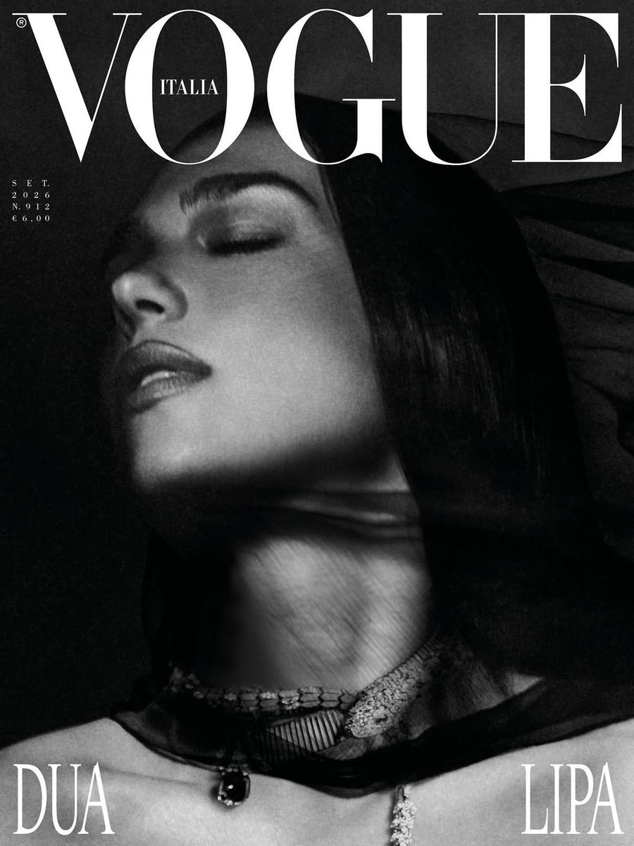 PopBase's tweet photo. Dua Lipa graces the cover of Vogue Italia. https://t.co/AicRAsMaGF