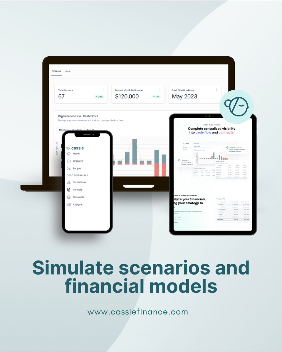 cassiefinance's tweet photo. Run next year three different ways before you bet the business on one of them.

With Cassie's scenario tools you can model your best, base, and worst case side by side, https://t.co/EsWeBPHh8f