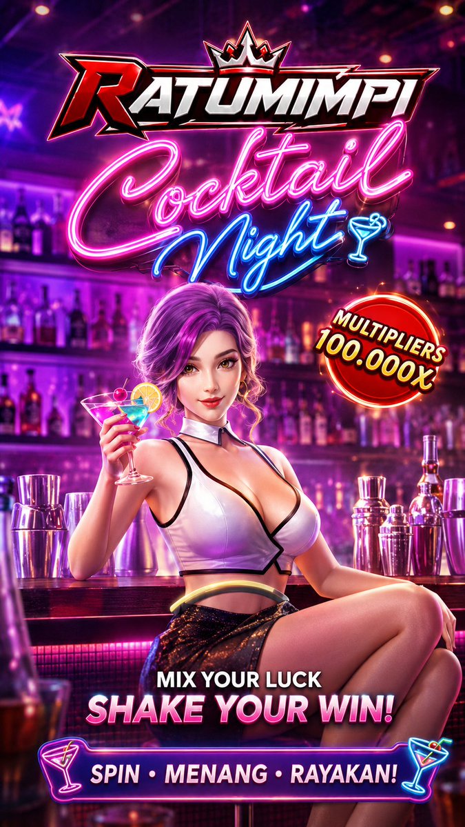 Ratumimpi1's tweet photo. 🍸✨ Nikmati malam yang seru dengan Cocktail Nights di Ratumimpi! Rasakan tema yang menarik, visual keren, dan fitur seru di setiap putaran. 🎰🌟

https://t.co/t0arloSb3J

 #CocktailNights #Ratumimpi #SlotOnline #GameSlot #SlotGacor #OnlineSlot #Jackpot #Indonesia https://t.co/WZ1jYzrHPe