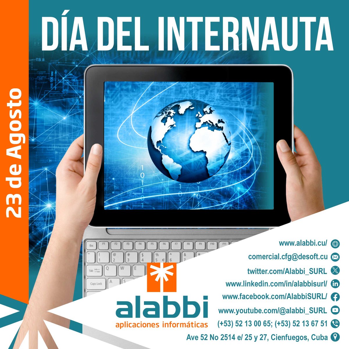 Alabbi_SURL's tweet photo. El Día del Internauta se celebra el 23 de agosto  para conmemorar el aniversario de la publicación de la primera página web, un acontecimiento que se llevó a cabo en el año 1991 y que representa uno de los más grandes 𝗮𝘃𝗮𝗻𝗰𝗲𝘀 𝘁𝗲𝗰𝗻𝗼𝗹𝗼́𝗴𝗶𝗰𝗼𝘀 de la humanidad.⁣ https://t.co/SqBFhMVyJ4