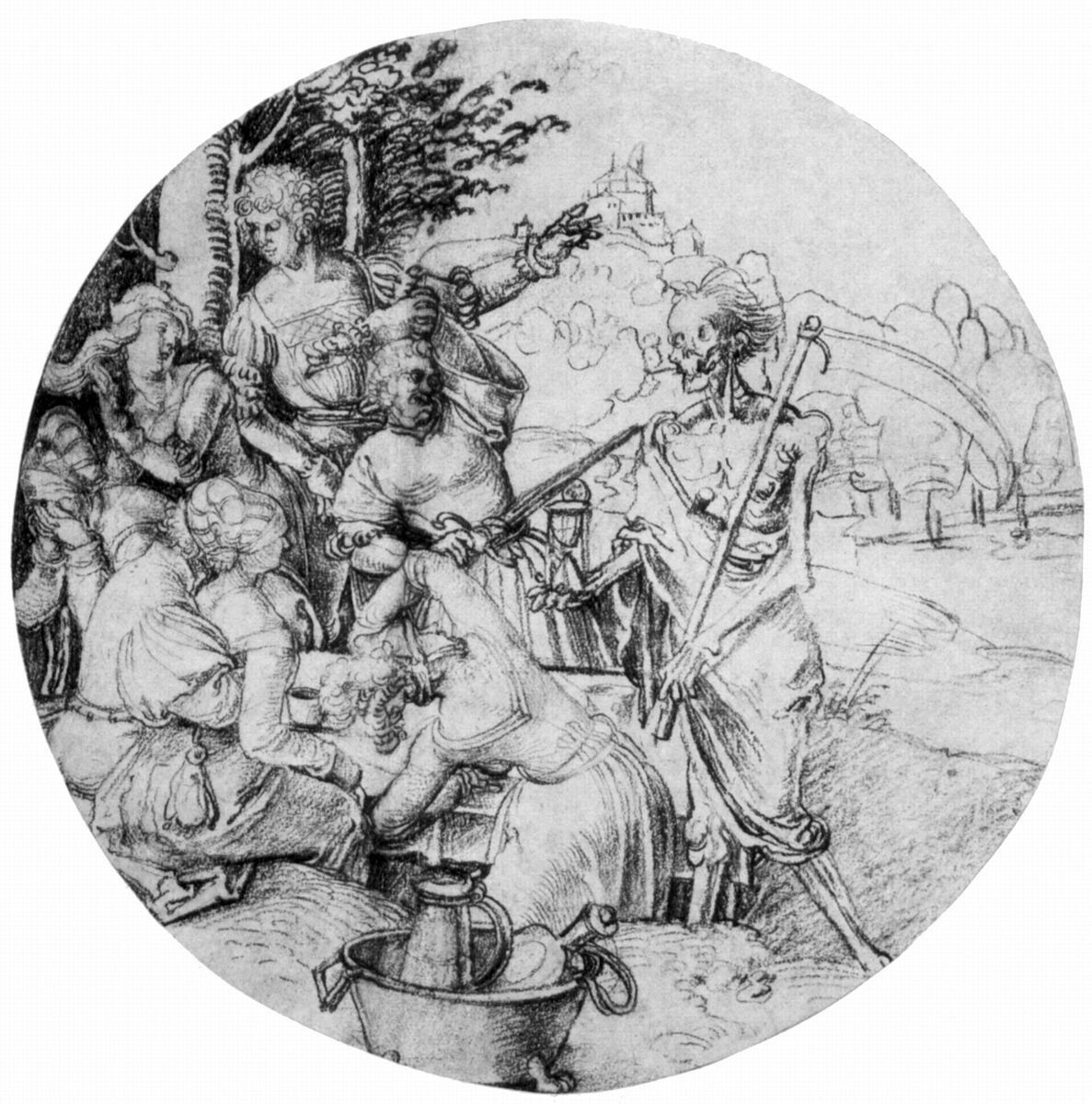 artistdurer's tweet photo. Scheibenriß Tafelnde society and death #artbots #dürer https://t.co/oYx4sbVmwz