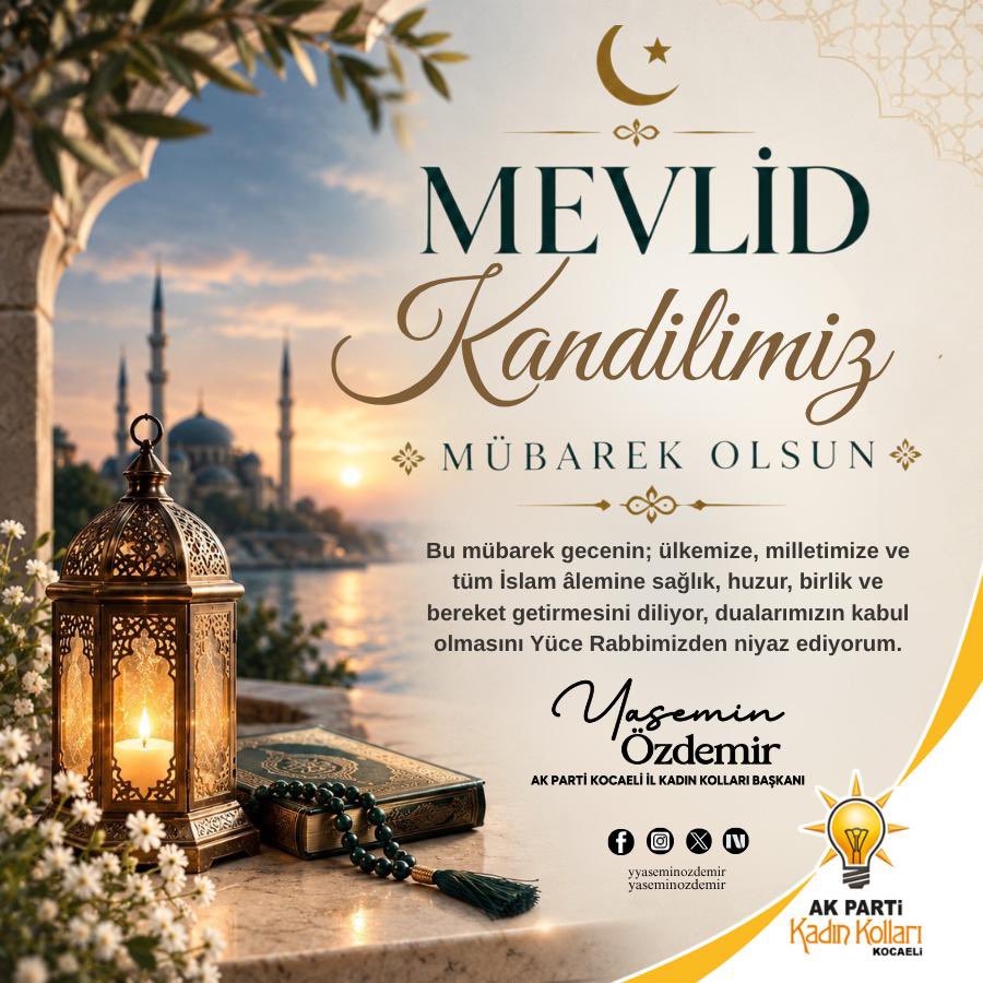 yyaseminozdemir's tweet photo. Alemlere rahmet olarak gönderilen Sevgili Peygamberimiz Hz. Muhammed (s.a.v.) Efendimizin dünyaya teşriflerinin yıl dönümü olan Mevlid Kandili'nin; başta aziz milletimiz olmak üzere tüm İslam Alemine hayırlar getirmesini ve dualarımızın kabul olmasını Yüce Allah'tan niyaz ediyorum.

Mevlid Kandilimiz mübarek olsun. 🌹#mevlidkandilimizmübarekolsun