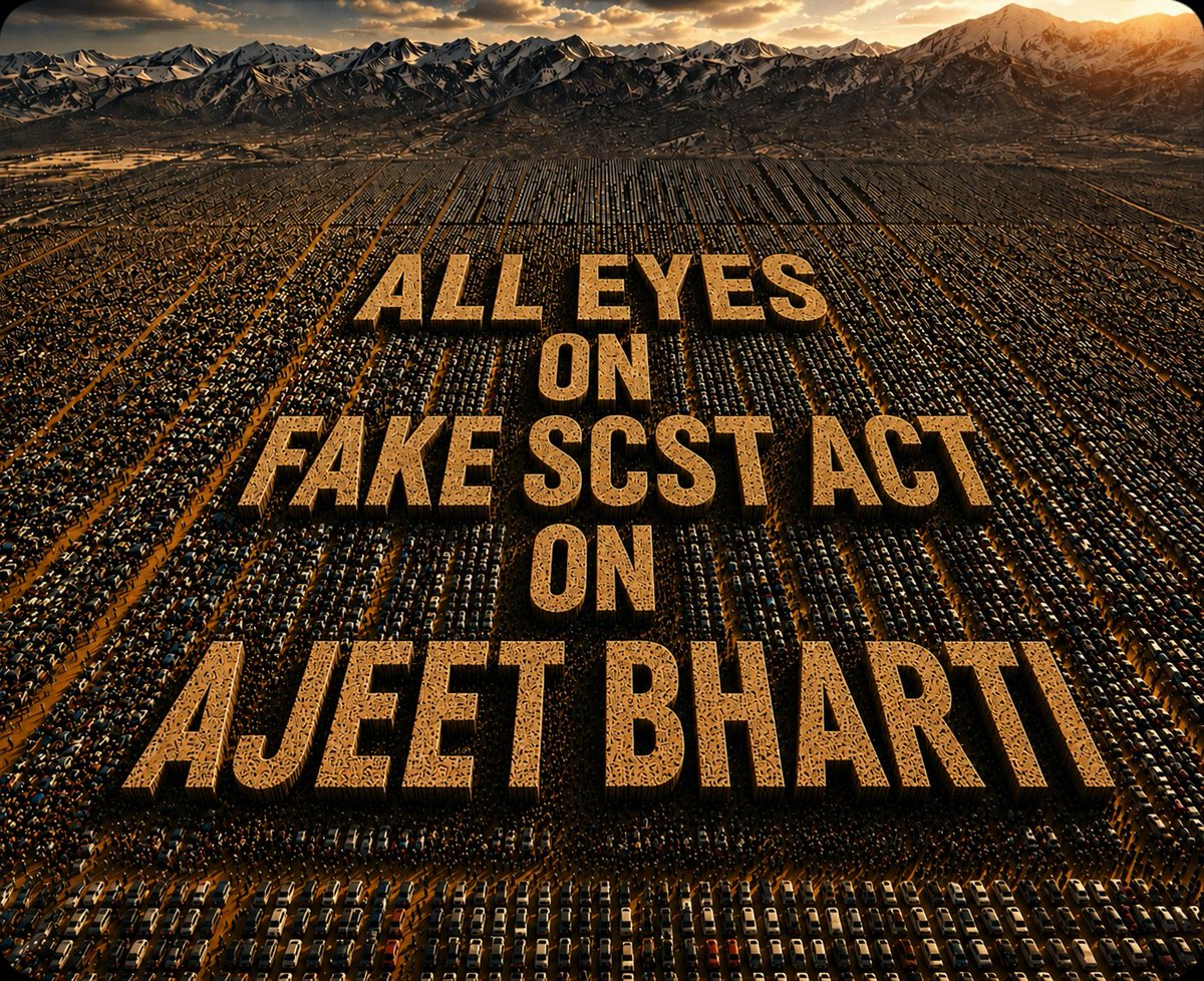 arakshan_hatao1's tweet photo. ALL EYES ON FAKE SCST ACT ON AJEET BHARTI 👀 https://t.co/agU41gOZPW