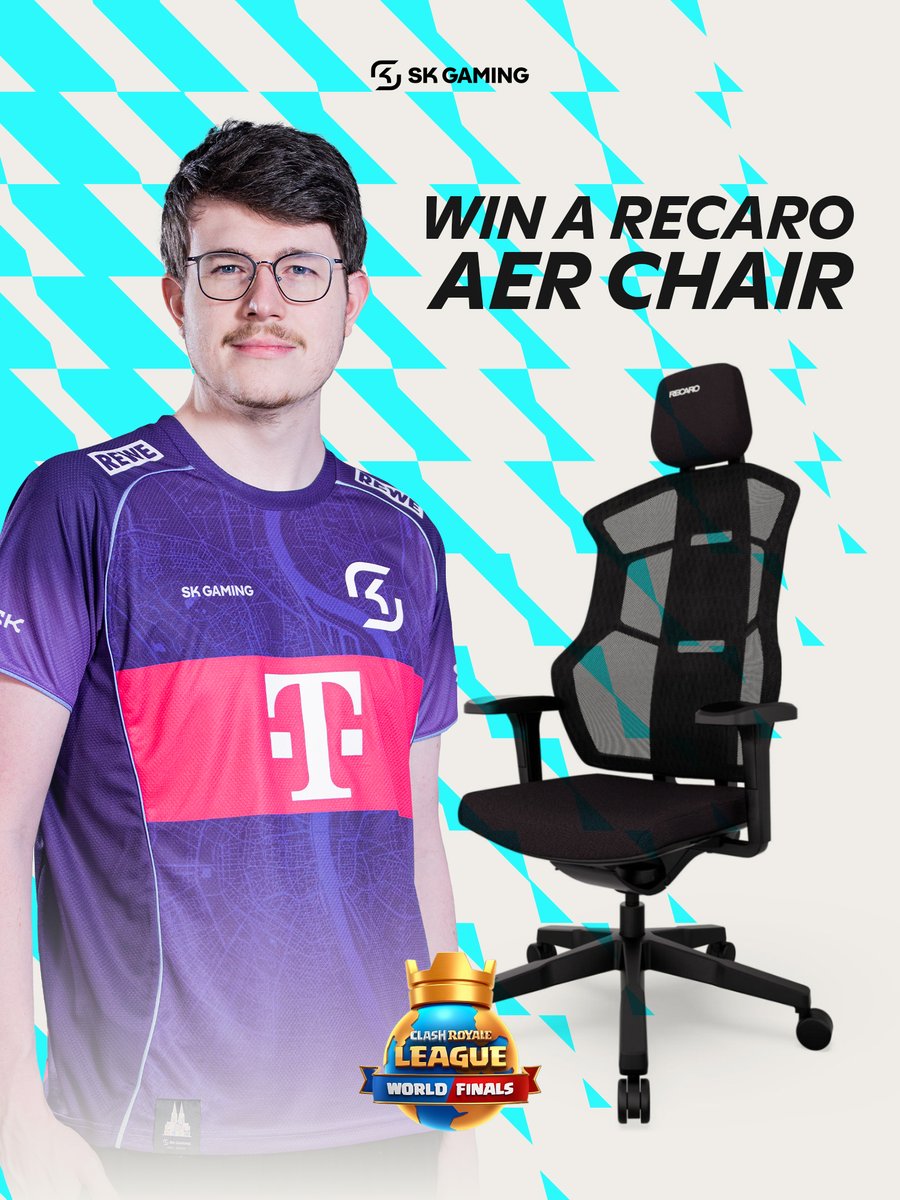 SKGaming's tweet photo. Celebrating @mortenroyale's qualification for CRL World Finals, we're giving away a RECARO gaming chair! 😍

💜 Follow @SKGaming and @RECARO_Gaming 
💬 Leave a message for Morten in the comments!

We'll pick winners on Friday 28.08. Open to Europe only. Good luck! 🤞 https://t.co/fkFKDyWgND