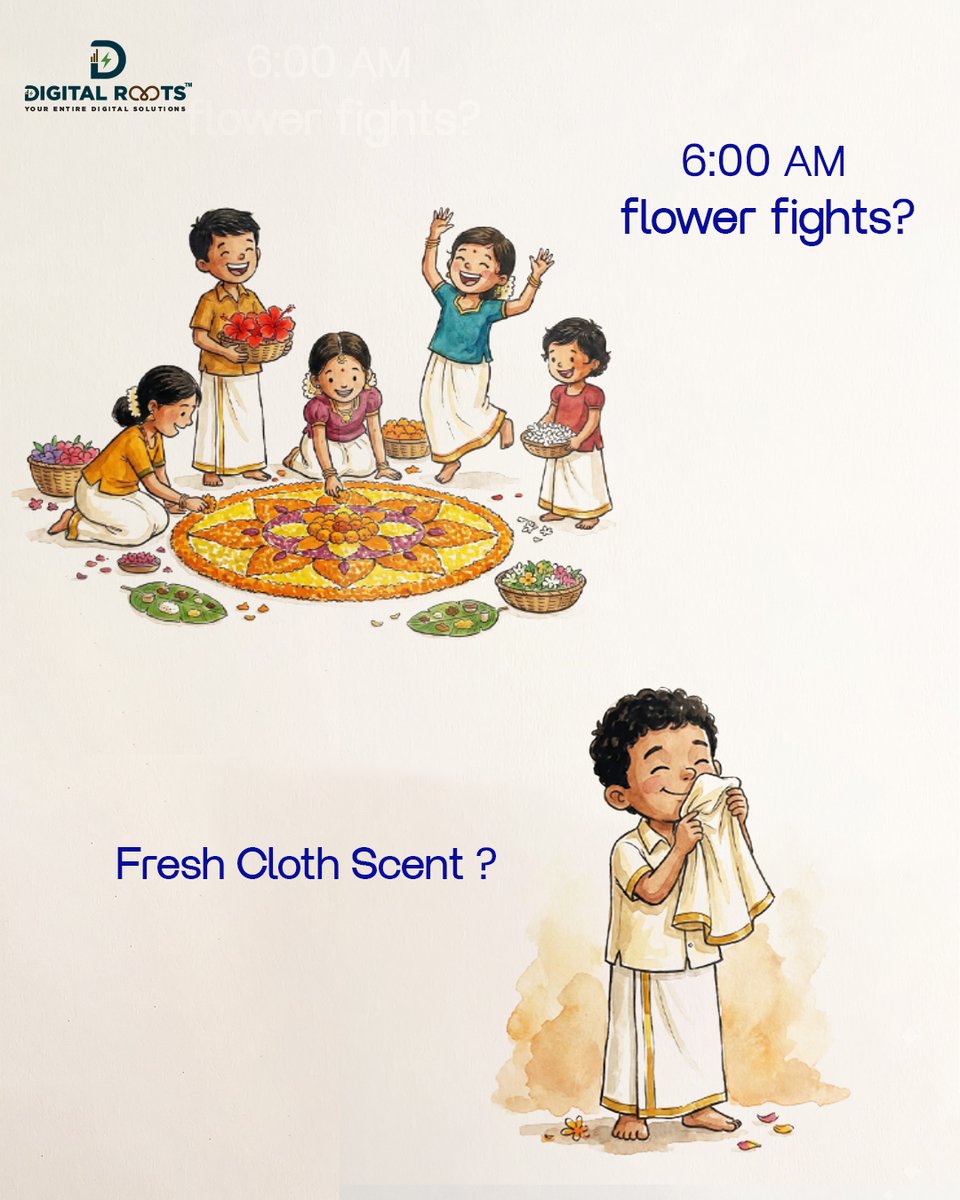 digitalrootss's tweet photo. What was Onam for you? 🌼
Swipe through to unlock some of the best childhood memories. Tell us—which slide perfectly captures your core Onam memory? Drop it in the comments below

#DigitalRoots #HappyOnam #Onam2026 #onam https://t.co/cprIypOmPt