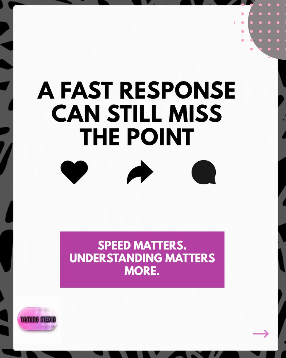 TamingMediaSA's tweet photo. Not every conversation needs an immediate response.

Sometimes the most valuable thing a brand can do is pause long enough to understand what people are actually saying.

Listen first. Respond with intention 🌸

#TamingMedia #MediaMonitoring #ReputationManagement #DigitalPresence #SocialListening #MarketingCommunication