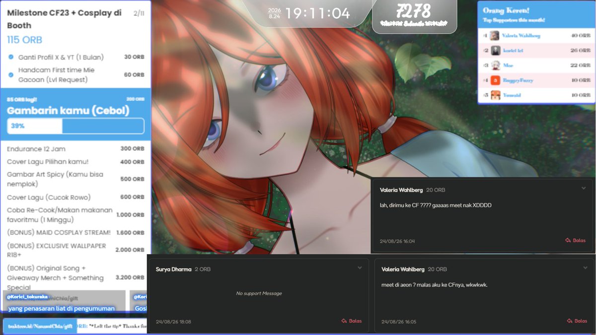 NanamiChalichia's tweet photo. Otsuu guys!
Thankyou for today! Udah menemani nami Stream selama 4 jam... nami dikejar komis + dikejar collab jadi waktunya mempersiapkan diri untuk collab PEAK! https://t.co/0NLp6s1PuT