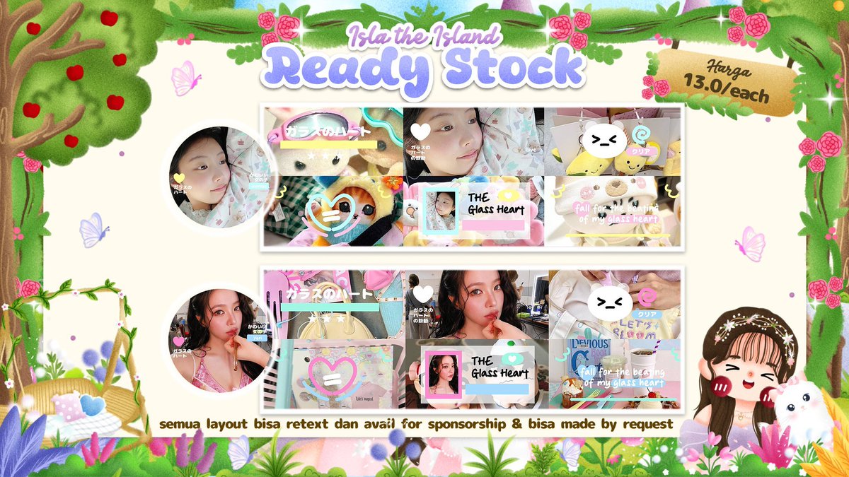 isluyx's tweet photo. help RT ya, timakaci! #bealanja

halo earthlings 🍏🌸 Isla ada layout CLEARANCE SALE yang bisa kalian bawa pulang dengan harga Rp 9.000/each ⭐ avail retext dan buat sponsoran juga bisa >___< 🍒🍀 yuk! bawa pulang anak cantiknya 🐰🌷 https://t.co/w1Bdli7aBw