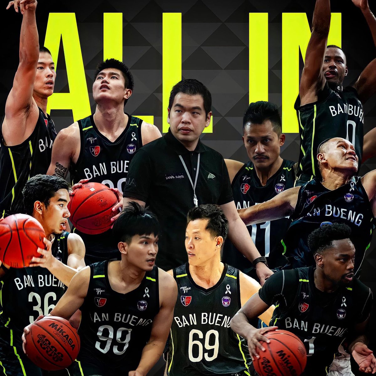 payunerng's tweet photo. Payu’s Throwback | วันนี้เมื่อ 4 ปีที่แล้ว.. สโมสรบาสเกตบอล Ban Bueng Devil Rays ที่ผมเป็นประธานสโมสรฯสามารถคว้าแชมป์ Thailand Basketball League (TBL) ประจำปี 2022 ได้สำเร็จ โดยก่อนเริ่มฤดูกาลนั้นไม่นานผมได้เสียคุณพ่อของผมไปจากโรคมะเร็งและเราได้หารือกันในทีมว่าเราจะอุทิศฤดูกาลนั้นให้แด่คุณพ่อและได้ทำเสื้อชื่อ/เบอร์ของท่านมาแขวนบนเก้าอี้ริมสนามกับพวกเราทุกเกม ซึ่งท่านได้เป็นหนึ่งในแรงบันดาลใจที่สำคัญที่ทำให้พวกเรานำชัยชนะมาให้กับชาวชลบุรีได้สำเร็จครับ 🏀 #พายุเนื่องจำนงค์ #GoRays #BanBuengDevilRays #PlayForChad