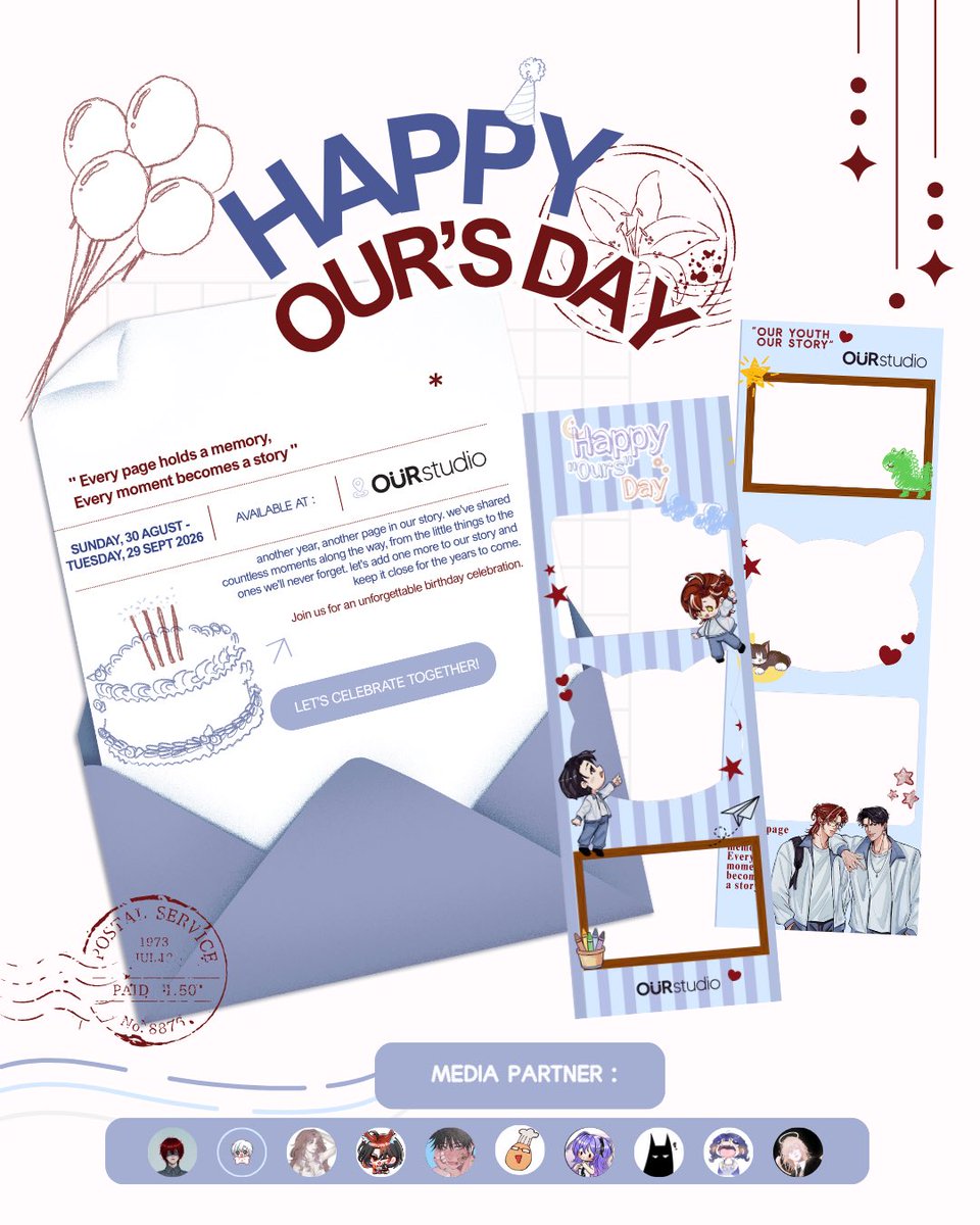 boeled_egg's tweet photo. ✦OUR YOUTH OUR STORY✦

"A birthday celebration inspired by youth, friendship, memories and story we keep."

Birthday Frame Project for Mikazuki Arion &amp; Harris Caine is Here !

📍OurStudio
🗓️ 30.8.2026 - 29.9.2026

Don't forget to tag Us ✨ @OurProjectAegis
#PagesOfMemories https://t.co/OIB9JVJ8bY